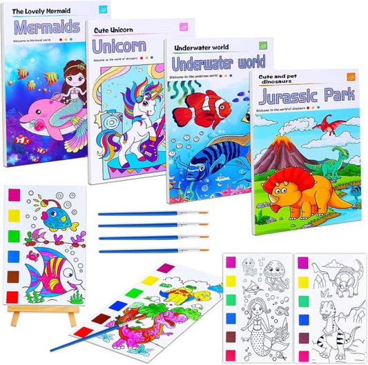 Watercolor Illustration Painting Book 12 Pages (random Designs)